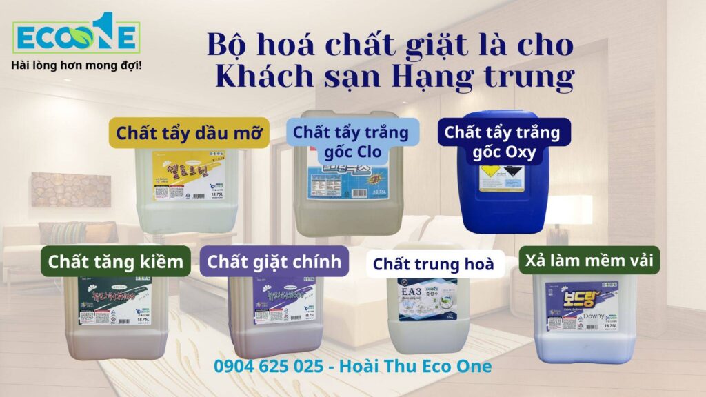 Bộ hoá chất giặt là cho Khách sạn 2 sao, 3 sao